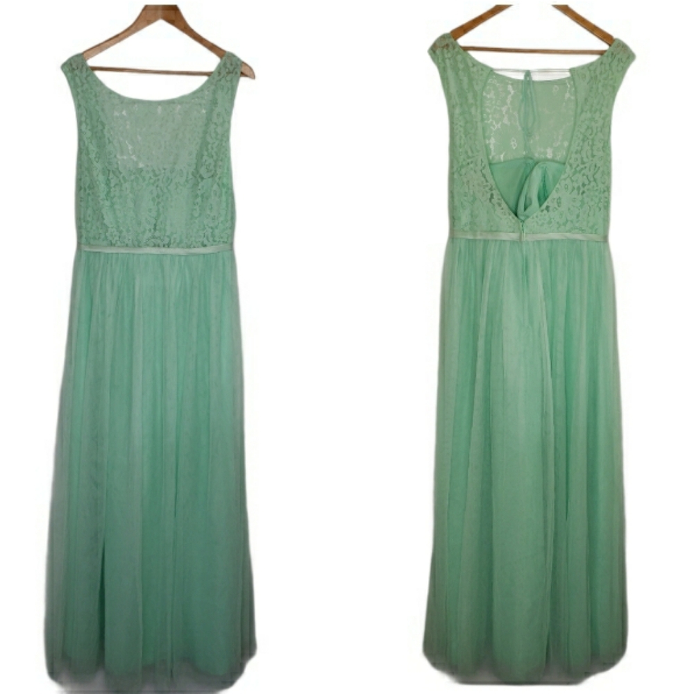 NEW Christina Wu Occasions Suzi Mint Lace Dress